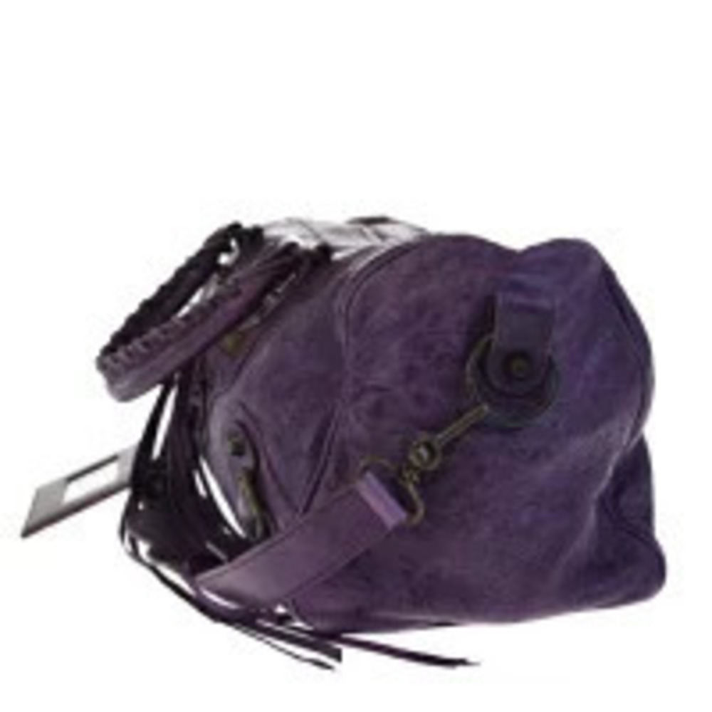 Balenciaga City The Purple Leather Handbag Hand Shoulder Bag Mirror Purple